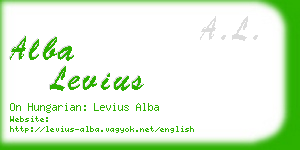 alba levius business card